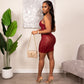 Be Mine Sasha Sequin Dress (Burgundy)