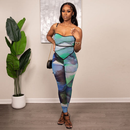 Giving me The Feels Jumpsuit (Blue)